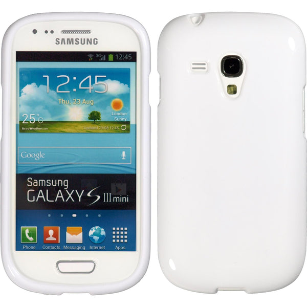 PhoneNatic Case kompatibel mit Samsung Galaxy S3 Mini - weiß Silikon Hülle Candy Cover