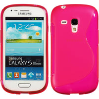 PhoneNatic Case kompatibel mit Samsung Galaxy S3 Mini - pink Silikon Hülle S-Style Cover