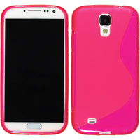 PhoneNatic Case kompatibel mit Samsung Galaxy S4 - pink Silikon Hülle S-Style + 2 Schutzfolien