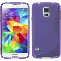 PhoneNatic Case kompatibel mit Samsung Galaxy S5 mini - lila Silikon Hülle S-Style + 2 Schutzfolien