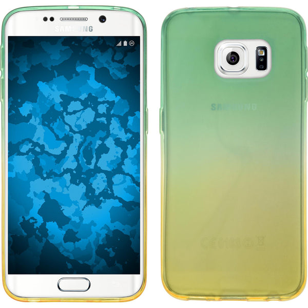 PhoneNatic Case kompatibel mit Samsung Galaxy S6 Edge - Design:03 Silikon Hülle OmbrË + flexible Folie