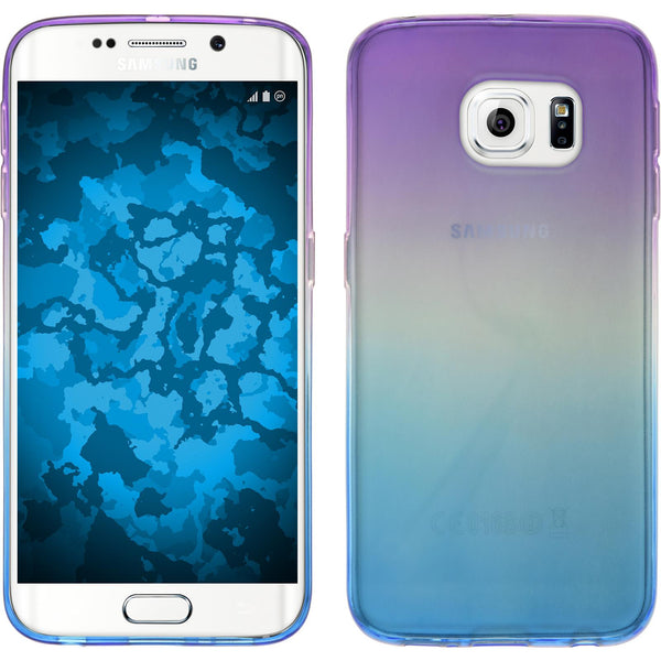 PhoneNatic Case kompatibel mit Samsung Galaxy S6 Edge - Design:04 Silikon Hülle OmbrË + flexible Folie