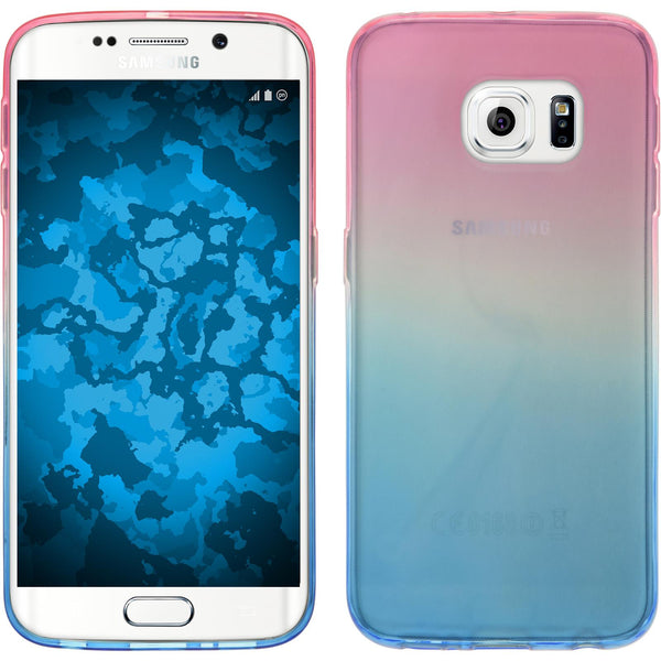 PhoneNatic Case kompatibel mit Samsung Galaxy S6 Edge - Design:06 Silikon Hülle OmbrË + flexible Folie