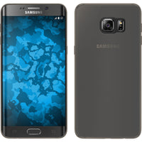 PhoneNatic Case kompatibel mit Samsung Galaxy S6 Edge Plus - grau Silikon Hülle Slimcase Cover