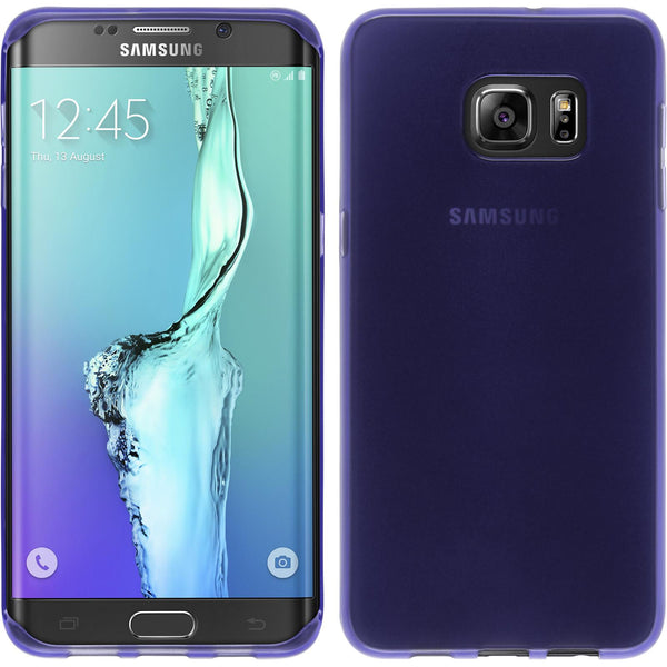 PhoneNatic Case kompatibel mit Samsung Galaxy S6 Edge Plus - lila Silikon Hülle transparent Cover