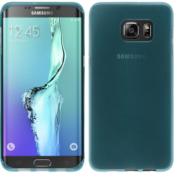 PhoneNatic Case kompatibel mit Samsung Galaxy S6 Edge Plus - türkis Silikon Hülle transparent Cover