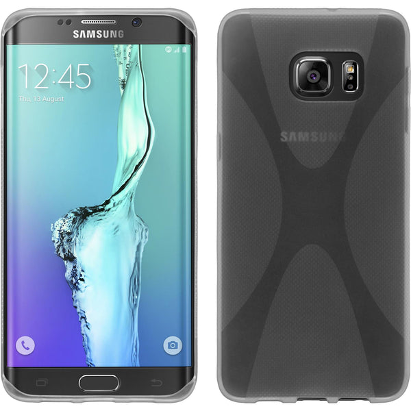 PhoneNatic Case kompatibel mit Samsung Galaxy S6 Edge Plus - clear Silikon Hülle X-Style Cover