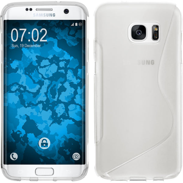 PhoneNatic Case kompatibel mit Samsung Galaxy S7 Edge - clear Silikon Hülle S-Style Cover