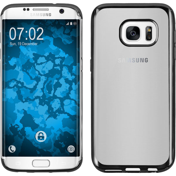 PhoneNatic Case kompatibel mit Samsung Galaxy S7 Edge - grau Silikon Hülle Slim Fit Cover