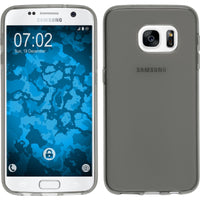 PhoneNatic Case kompatibel mit Samsung Galaxy S7 - schwarz Silikon Hülle transparent + 2 Schutzfolien