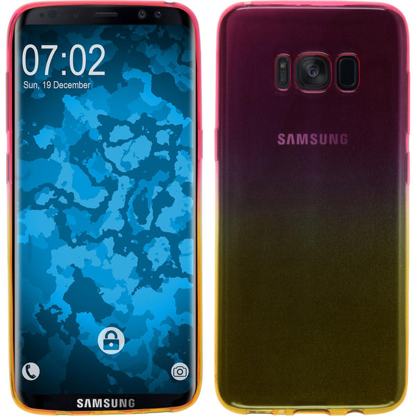 PhoneNatic Case kompatibel mit Samsung Galaxy S8 - Design:01 Silikon Hülle OmbrË + flexible Folie