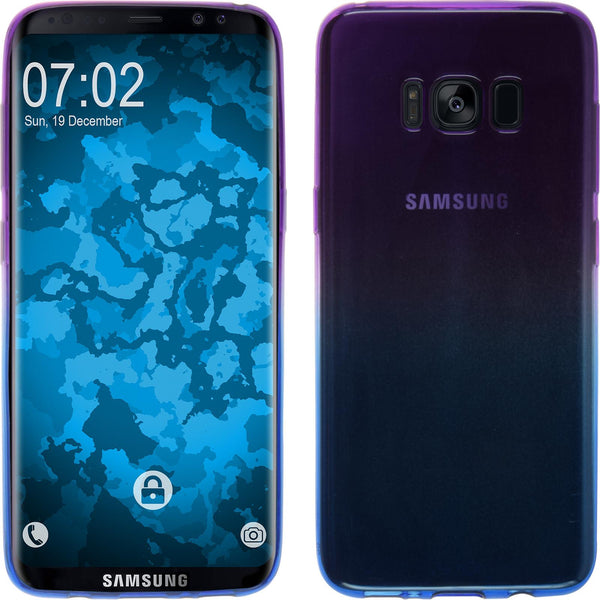 PhoneNatic Case kompatibel mit Samsung Galaxy S8 - Design:04 Silikon Hülle OmbrË + flexible Folie