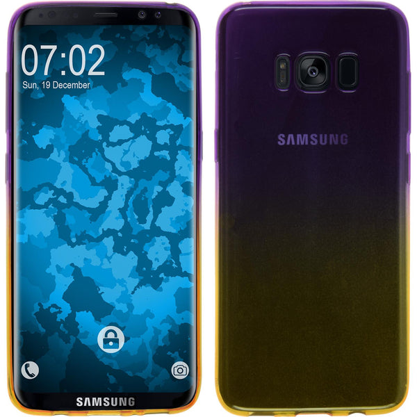 PhoneNatic Case kompatibel mit Samsung Galaxy S8 - Design:05 Silikon Hülle OmbrË + flexible Folie