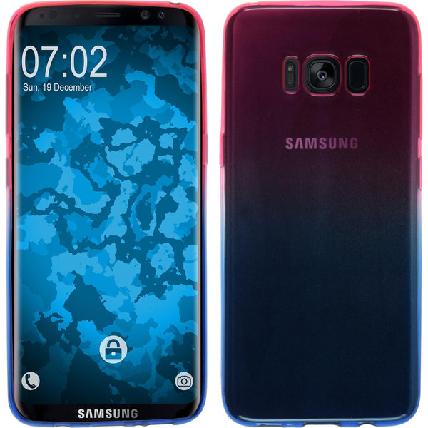 PhoneNatic Case kompatibel mit Samsung Galaxy S8 - Design:06 Silikon Hülle OmbrË + flexible Folie