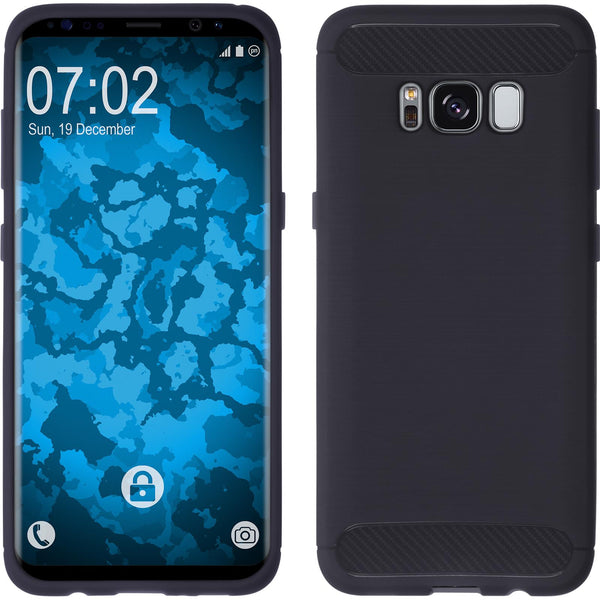 PhoneNatic Case kompatibel mit Samsung Galaxy S8 Plus - blau Silikon Hülle Ultimate + flexible Folie