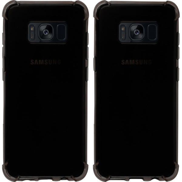 PhoneNatic Case kompatibel mit Samsung Galaxy S8 - grau Silikon Hülle Shock-Proof + flexible Folie