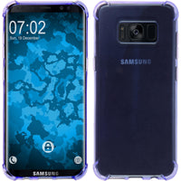 PhoneNatic Case kompatibel mit Samsung Galaxy S8 - lila Silikon Hülle Shock-Proof + flexible Folie