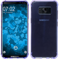 PhoneNatic Case kompatibel mit Samsung Galaxy S8 - lila Silikon Hülle Shock-Proof + flexible Folie