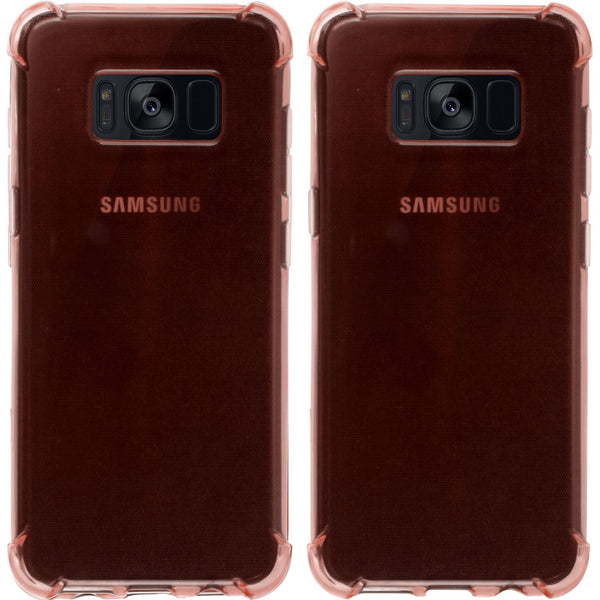 PhoneNatic Case kompatibel mit Samsung Galaxy S8 - orange Silikon Hülle Shock-Proof + flexible Folie