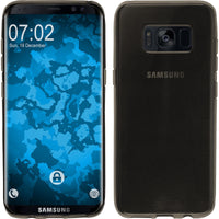 PhoneNatic Case kompatibel mit Samsung Galaxy S8 - grau Silikon Hülle transparent + flexible Folie