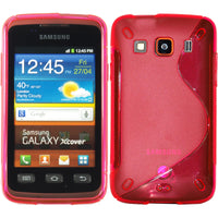 PhoneNatic Case kompatibel mit Samsung Galaxy Xcover - pink Silikon Hülle S-Style + 2 Schutzfolien