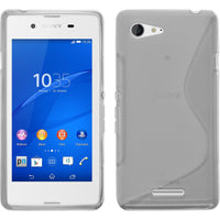 PhoneNatic Case kompatibel mit Sony Xperia E3 - clear Silikon Hülle S-Style + 2 Schutzfolien