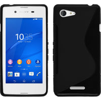 PhoneNatic Case kompatibel mit Sony Xperia E3 - schwarz Silikon Hülle S-Style Cover