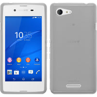 PhoneNatic Case kompatibel mit Sony Xperia E3 - weiﬂ Silikon Hülle transparent + 2 Schutzfolien