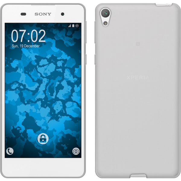 PhoneNatic Case kompatibel mit Sony Xperia E5 - clear Silikon Hülle Slimcase Cover