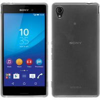 PhoneNatic Case kompatibel mit Sony Xperia M4 Aqua - weiﬂ Silikon Hülle transparent + 2 Schutzfolien