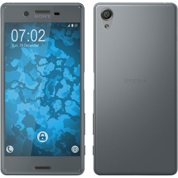 PhoneNatic Case kompatibel mit Sony Xperia X - hellblau Silikon Hülle 360∞ Fullbody Cover