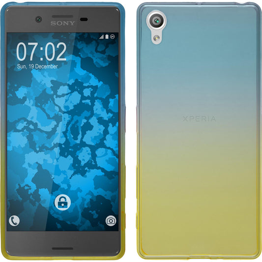PhoneNatic Case kompatibel mit Sony Xperia X - Design:02 Silikon Hülle OmbrË + 2 Schutzfolien