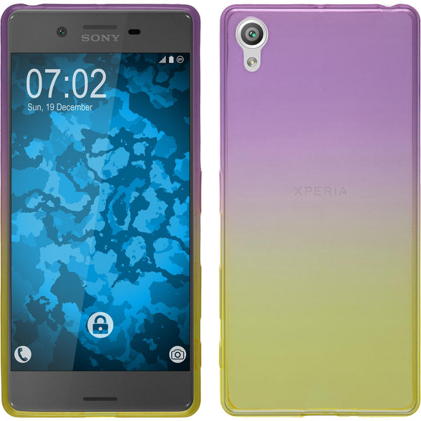 PhoneNatic Case kompatibel mit Sony Xperia X - Design:05 Silikon Hülle OmbrË + 2 Schutzfolien