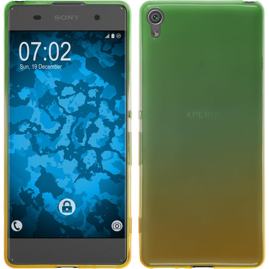 PhoneNatic Case kompatibel mit Sony Xperia XA - Design:03 Silikon Hülle OmbrË + 2 Schutzfolien