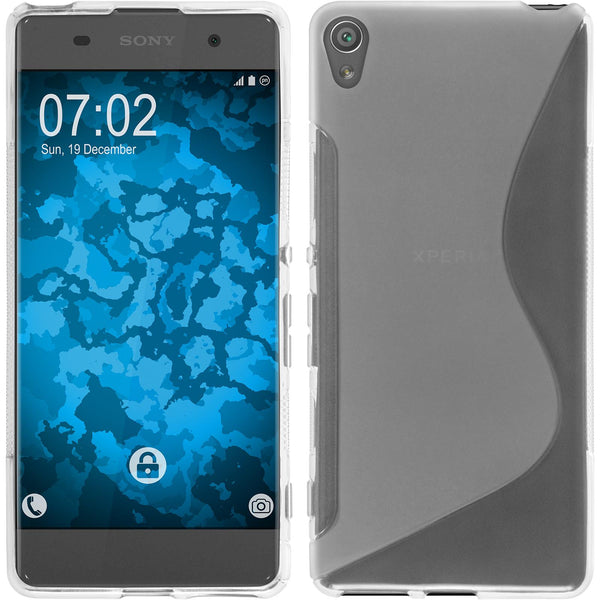 PhoneNatic Case kompatibel mit Sony Xperia XA - clear Silikon Hülle S-Style + 2 Schutzfolien