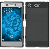 PhoneNatic Case kompatibel mit Sony Xperia XZ1 Compact - grau Silikon Hülle Ultimate Cover