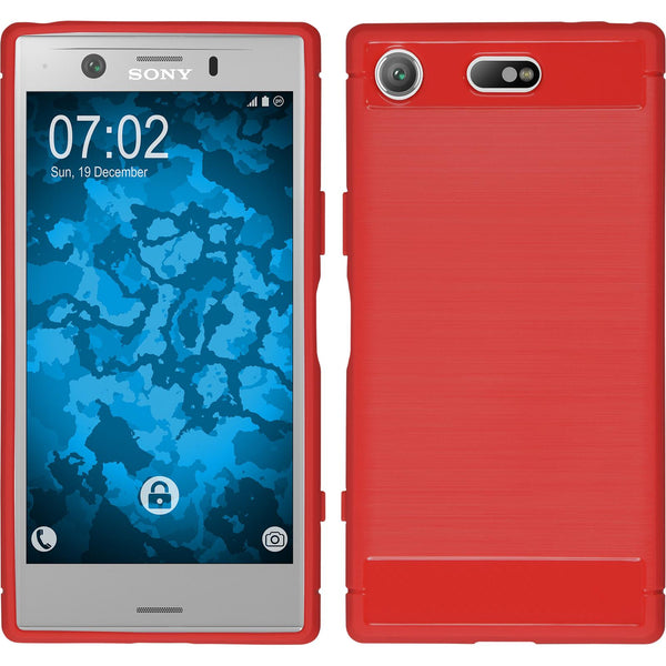 PhoneNatic Case kompatibel mit Sony Xperia XZ1 Compact - rot Silikon Hülle Ultimate Cover