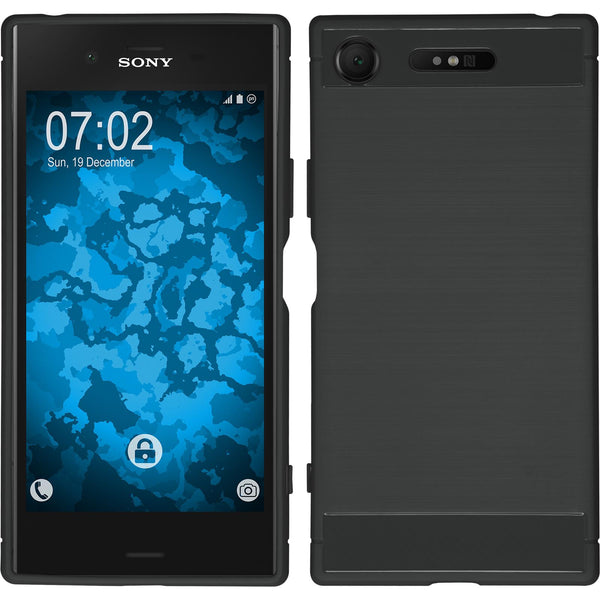 PhoneNatic Case kompatibel mit Sony Xperia XZ1 - grau Silikon Hülle Ultimate Cover