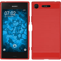 PhoneNatic Case kompatibel mit Sony Xperia XZ1 - rot Silikon Hülle Ultimate Cover