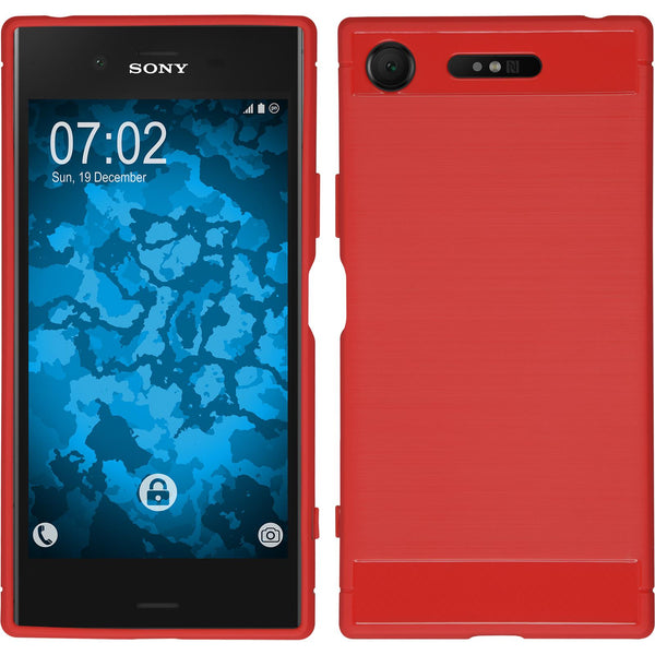 PhoneNatic Case kompatibel mit Sony Xperia XZ1 - rot Silikon Hülle Ultimate Cover