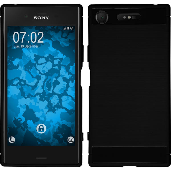 PhoneNatic Case kompatibel mit Sony Xperia XZ1 - schwarz Silikon Hülle Ultimate Cover