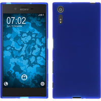 PhoneNatic Case kompatibel mit Sony Xperia XZ - blau Silikon Hülle matt + 2 Schutzfolien