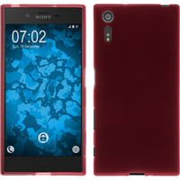 PhoneNatic Case kompatibel mit Sony Xperia XZs - rot Silikon Hülle matt + 2 Schutzfolien