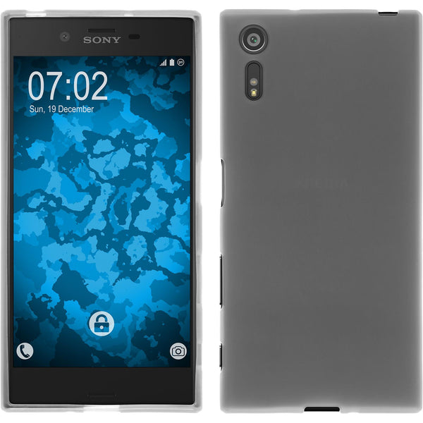 PhoneNatic Case kompatibel mit Sony Xperia XZ - weiﬂ Silikon Hülle matt + 2 Schutzfolien