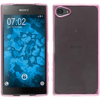 PhoneNatic Case kompatibel mit Sony Xperia Z5 Compact - pink Silikon Hülle Slim Fit + 2 Schutzfolien