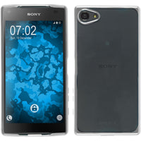 PhoneNatic Case kompatibel mit Sony Xperia Z5 Compact - silber Silikon Hülle Slim Fit + 2 Schutzfolien