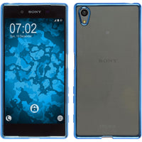 PhoneNatic Case kompatibel mit Sony Xperia Z5 - blau Silikon Hülle Slim Fit + 2 Schutzfolien