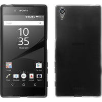 PhoneNatic Case kompatibel mit Sony Xperia Z5 - schwarz Silikon Hülle transparent + 2 Schutzfolien