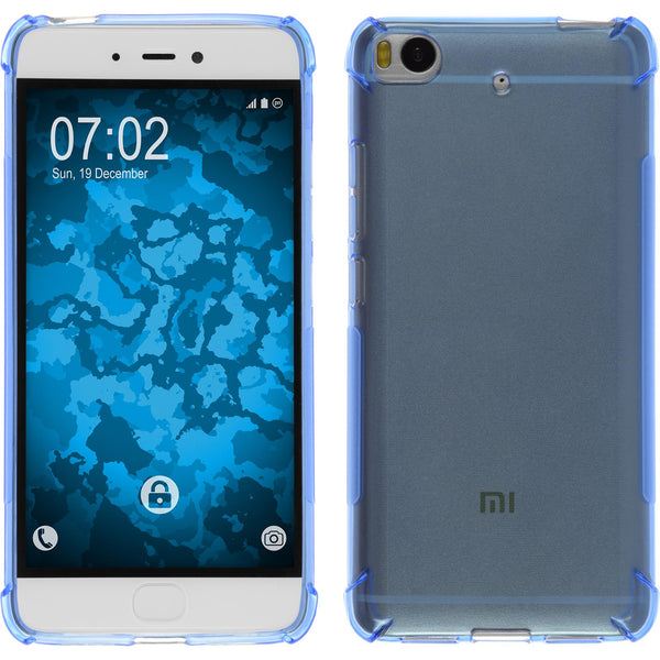 PhoneNatic Case kompatibel mit Xiaomi Mi 5s - blau Silikon Hülle ShockProof + 2 Schutzfolien