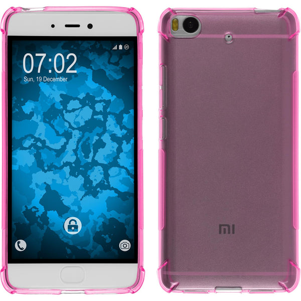 PhoneNatic Case kompatibel mit Xiaomi Mi 5s - pink Silikon Hülle ShockProof + 2 Schutzfolien
